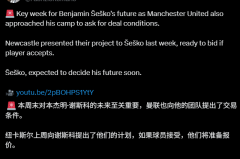 曼联搅局利物浦交易 购买伊萨克成本将大幅度飙升